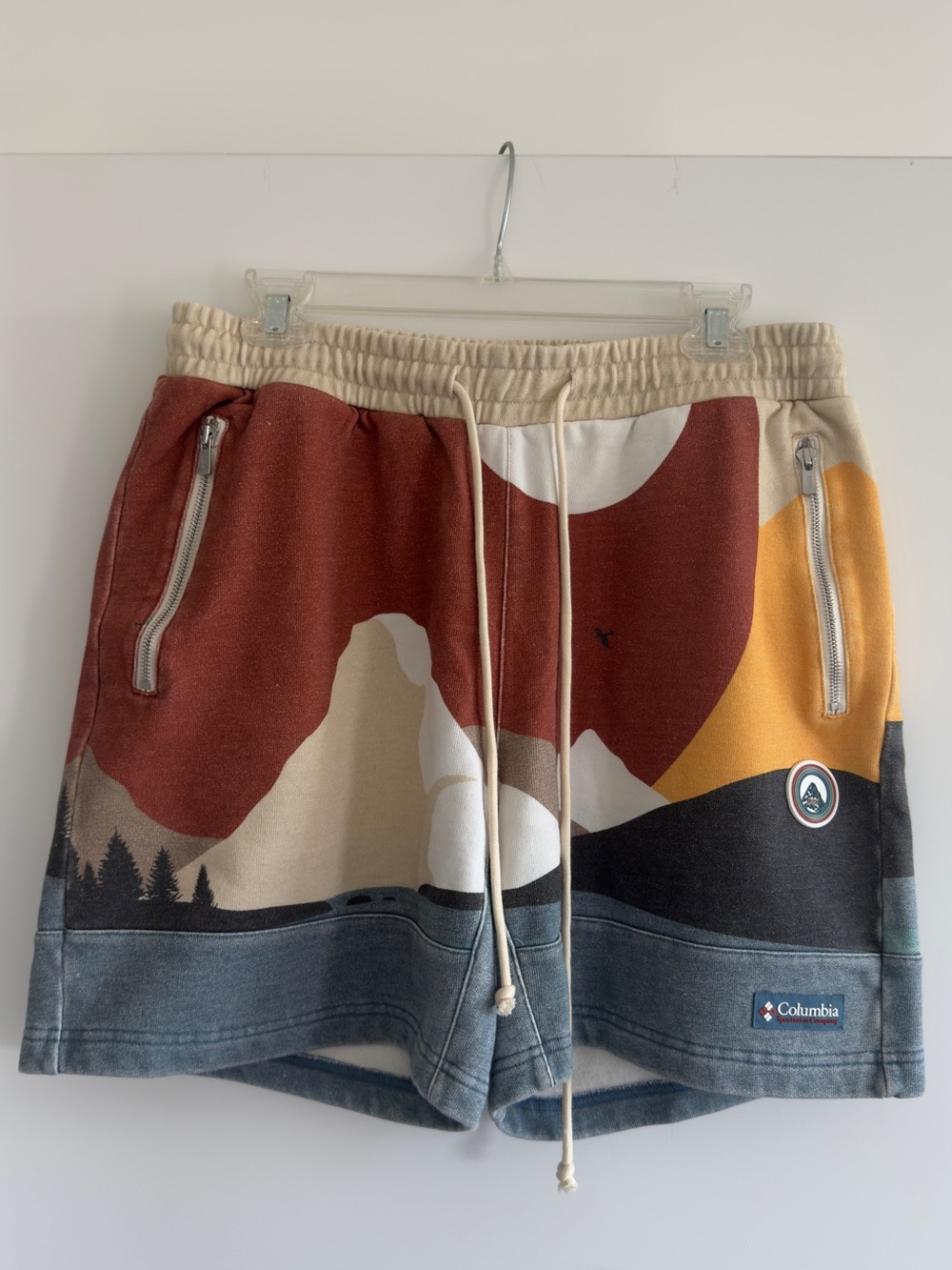 Kith x Columbia PFG Fleece Shorts Scenic Print Medium